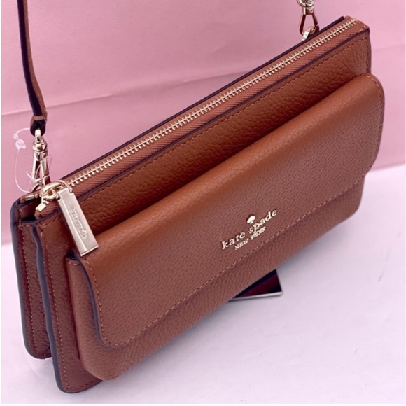 Kate Spade Leila Small flap Crossbody Warm Gingerbread - Picture 10 of 13